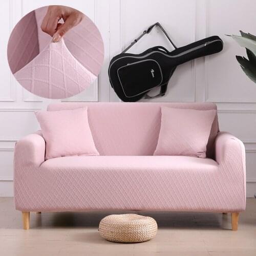 Stretch Solid color Slipcovers Sofa Cover For Living Room Slip-resistant Sectional Elastic High-end Couch Cover Sofa Towel