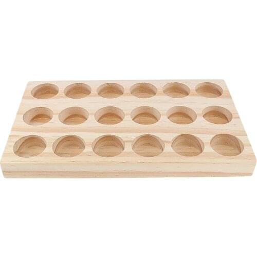 Wooden Essential Oil Tray Handmade Natural Pine Wood Display Rack Demonstration
