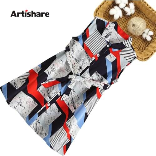 Summer Dresses For Girls Floral Pattern Party Dress For Kids Girl 2021 Child Dress Casual Style Childrens Clothing