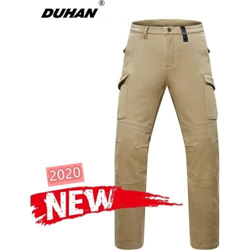Duhan Motorcycle Pants Overalls Autumn Winter Waterproof Trousers Elastic Fleecy lining Motocross Pants with CE Protection