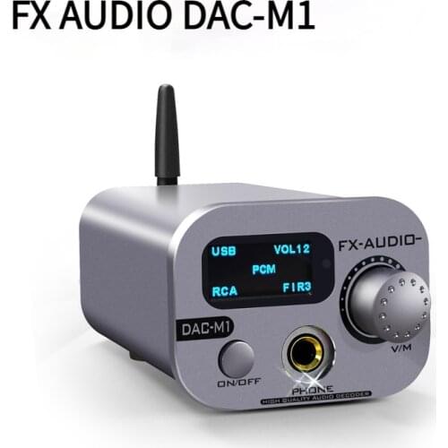 FX AUDIO DAC-M1 Decoder Bluetooth 5.0 APTX ESS9038Q2M 32Bit 768kHz DSD512 DACM1 DAC Headphone Amplifier with Remote
