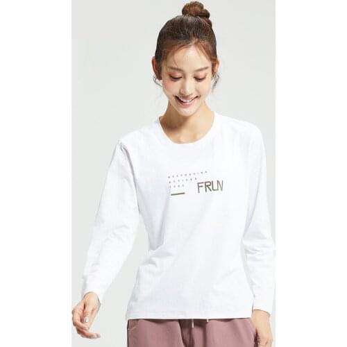 Cotton and linen Elastic Gym Yoga Shirts Long Sleeve Women Slim Running Sport Quick Dry Fitness Sweatshirts