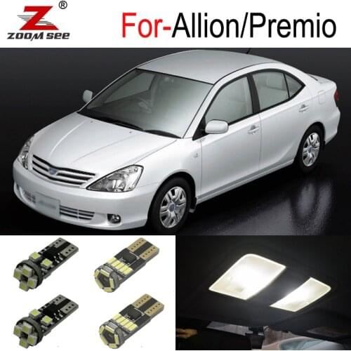 Nice White Canbus LED interior bulb Dome reading light kit For Toyota Allion Premio T24 T26 240 260 T240 T260 (2001-2017)