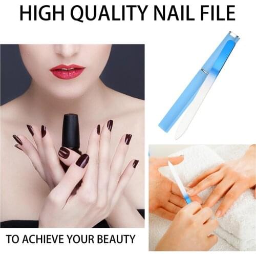 Colorful Sandblasting Glass Baby Nail Stripe Special Convenient Durable Nail File Polishing Nail Kit Set Multicolor Crystal Tool