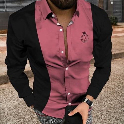 Mens Autumn 3D Printed Simple Stripes Shirt Hip-Hop Style Large Size Long Sleeve Lapel button cardigan Clothing S-4XL