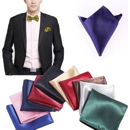 MEN ADULT Hankies Formal Handkerchief Handkerchief Polyester Hanky Business Pocket Square Chest Wedding AA118