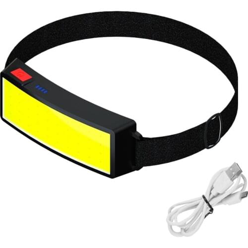 Headlamp 500LM COB Rechargeable Adjustable Headlight IPX4 Waterproof Portable Head Torch Flashlight
