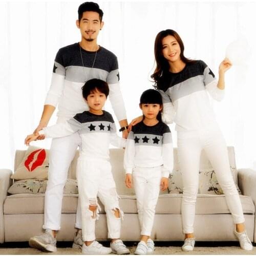 Fall Fashion Family Look Family Long Sleeve Matching Outfits Mother Daughter Dad Son Clothes Casual Family Shirts Family Outfits