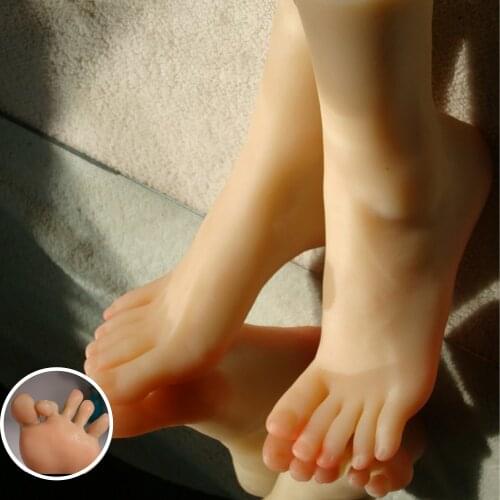 Fake Foot Model Mannequin Rubber Plastic Toes can be positioned Art Silicone Female Nail Display Tarsel Dummy Medical 3700d