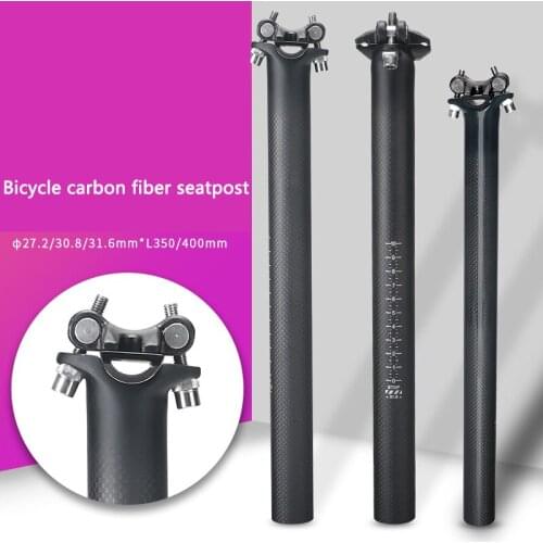 Toseek Carbon fiber seatpost Ultralight mtb Bike road bike Seatpost Mountain Bicycle Seat Post 27.2/30.8/31.6mm 3k Carbon Matte