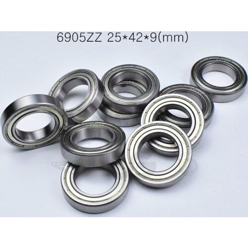 6905ZZ 25*42*9(mm) 10pieces free shipping bearings ABEC-5 Metal sealed bearing Thin wall bearing 6905 chrome steel bearing