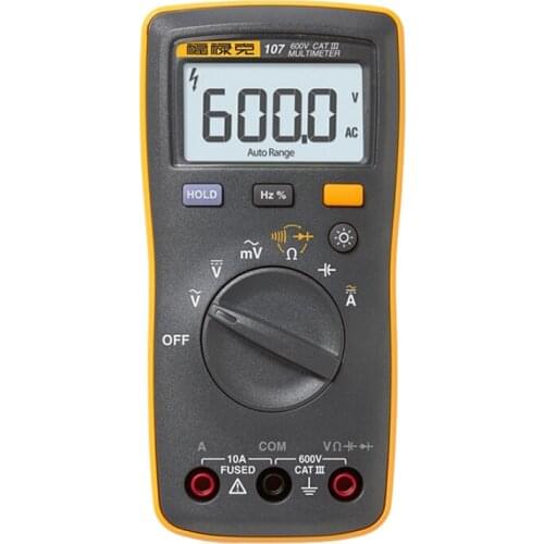 Fluke 107 Palm Size Portable / Handheld Digital Multimeter Meter F107 Multifunction Digital Fluke Multimeter