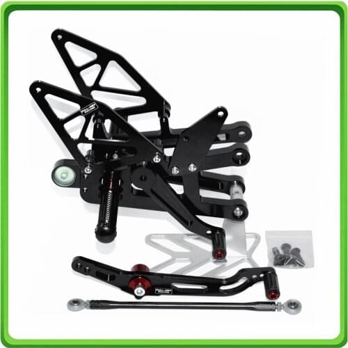 Adjustable Rear Sets Rearset Foot Rest Pegs for Yamaha YZF R6 YEC 2006 2007 2008 2009 2010 2011 2012 2013 2014 2015 2016 Black