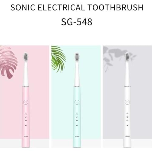 2020 NEW USB Rechargeable Electric Toothbrush Sonic Tooth Brush for Female and Girl with 8 soft Brush head