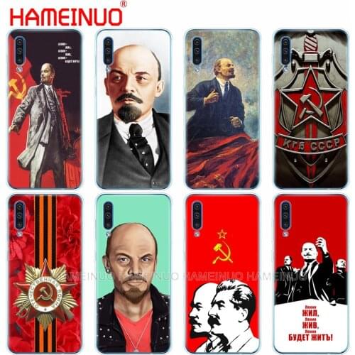 Silicon phone cover case for Samsung Galaxy S10 E PLUS A10 A20 A30 A40 A50 A70 A10E A20E M20 cover lenin Soviet Union flag