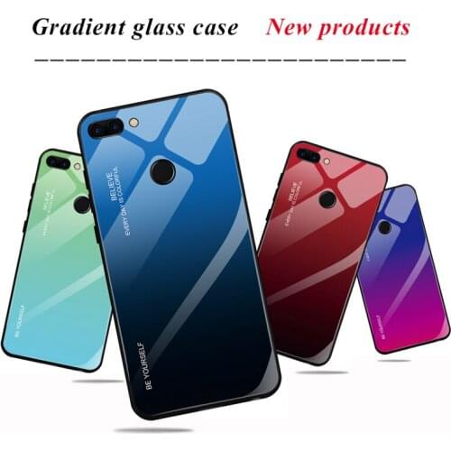 Gradient Color Glass Case For Huawei Nova 4 3 3i Mate 20 Lite 20Pro Mate10 Lite 10Pro Phone Protector Cover 50PCS/Lot