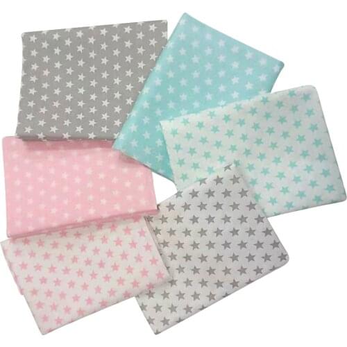 New Stars Printed Baby Cotton Quilting Fabric by half meter for DIY Sewing Bed Sheet Dress making cotton fabric 50*160cm