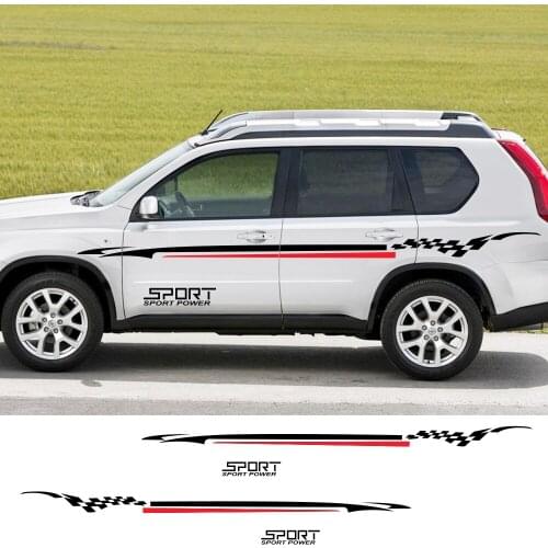 4Pcs Car Long Side Waist Stickers For Qashqai Prado Sportage Range Rover Tucson BMW Duster CX-5 SUV vinyl Car Tuning Accessories