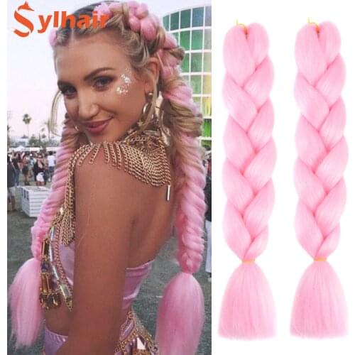 Sylhair Ombre Braiding Hair Synthetic Hair Extensions for Braids Xpression Braiding Jumbo Braid Hair 24 Inch 100g