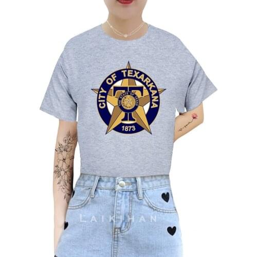 City of Texarkana Texas Womens T Shirt Women Short Sleeved Simple Tee Womens T-Shirt For Female Women T shirts
