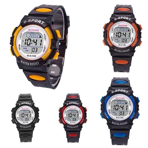 Womens Square Digital Display Wristwatch Casual Waterproof Sports Wrist Watch