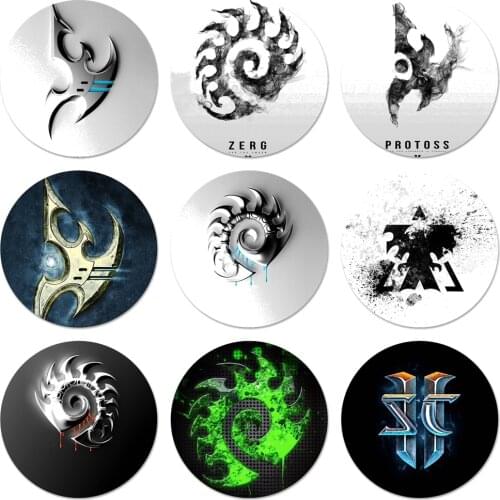 58mm StarCraft Logo Games Blizzard Art Icons Pins Badge Decoration Brooches Metal Badges For Clothes Backpack Decoration