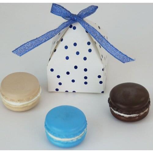 10pcs/lot Hot Stamping dot Souvenir Gift Box Small Cardboard Cake Box Paper Gift Boxes for Wedding Guest Event & Party Supplies