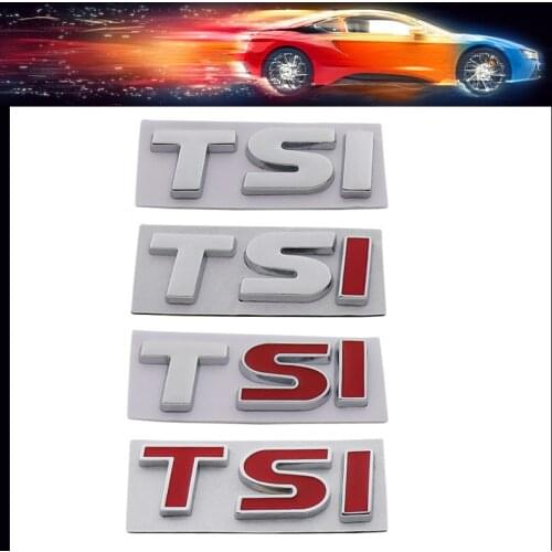3D Premium small TSI for Twincharger Stratified Injection car Hood Fender Rear trunk Bonnet Nameplate Decal Emblem Badge Sticker