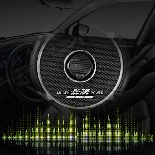 4pcs 3D aluminum speaker stereo speaker badge emblem Sticker for Mugen Power Honda Civic Accord CRV Hrv Jazz Accessories
