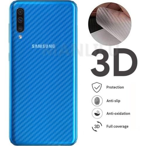 5Pcs/lot 3D Carbon Fiber Screen Protector For Samsung Galaxy A52 A72 A32 A51 A71 A50 Back Cover Protective Guard Film A7 A9 2018