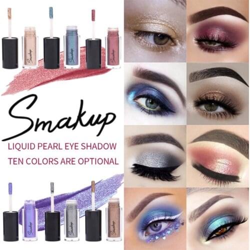 8 Colors Liquid Eyeshadow Glitter Eye Shadow Pen Shimmer Long-lasting Natural Eye Makeup Cosmetics