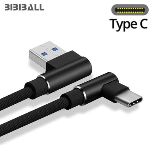 90 Degree USB type C fast Charging Cable Wire For huawei honor 10 9 p20 lite pro Xiaomi mi a2 9 8 OnePlus 6 3t Original charger