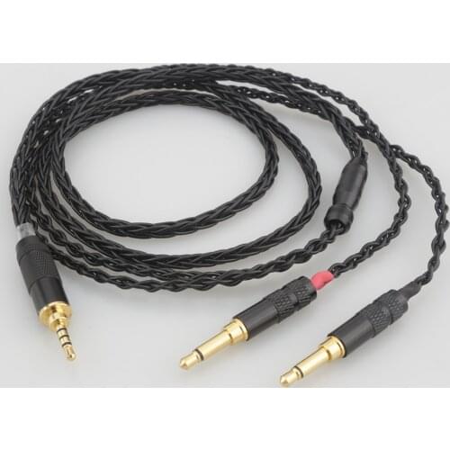 Audiocrast 8 Cores 2.5/3.5MM/4.4mm Balanced Upgrade Cable for Denon AH-D7200 AH-D5200 d9200 Headphone