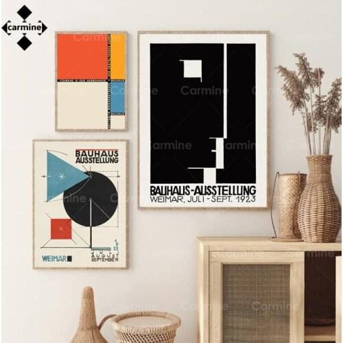 Bauhaus Abstract Wall Art Decor Fuhrend In Der Herrenmode Art Prints Modern Minimalist Poster Canvas Painting Pictures Frameless