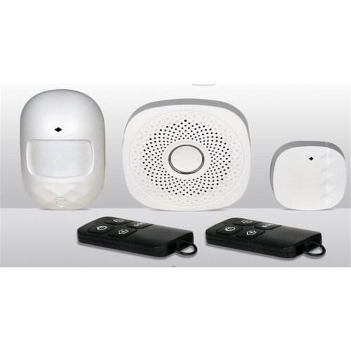 Wireless WIFI Alarm System with PIR Detector Door Contact Remote Control