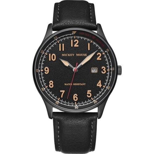 Disney Children Quartz Wristwatches Auto Date Waterproof Boy Teenage Students Bracelet Leather Band Watches Reloj Gift