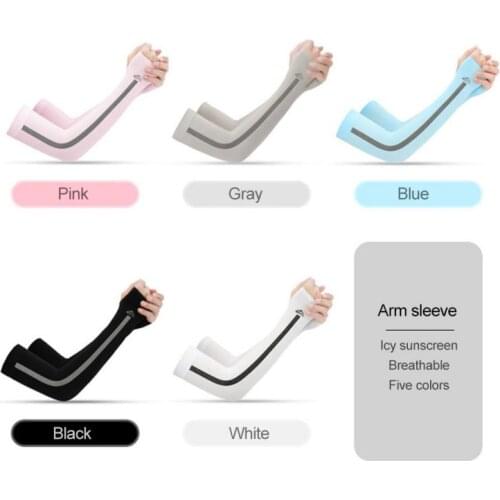 Long Gloves Sun UV Protection Hand Protector Cover Arm Sleeves Ice Silk Sunscreen SleevesOutdoor Arm Warmer Half Finger Sleeves