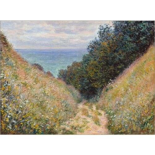 Road at La CavEe, Pourville II by Claude Monet Oil paintings reproduction Landscapes art hand-painted home decor