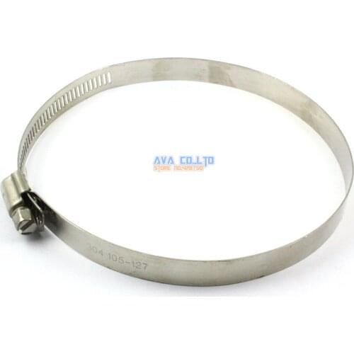 5 Pieces 105-127mm Stainless Steel Hose Clamp Worm Gear Hose Pipe Fitting Clamp