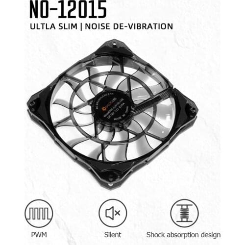 ID COOLING Video Graphics Card Water Cooler Radiator 12cm Chassis Cooling Fan 4 Pin Silent CPU Radiator Heatsink Cooler