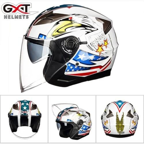 Motorcycle Dual lens DOT Helmet Casco Anti-glare uv Lens Quick Removable Lens Bluetooth card slot Off-road racing Helmets