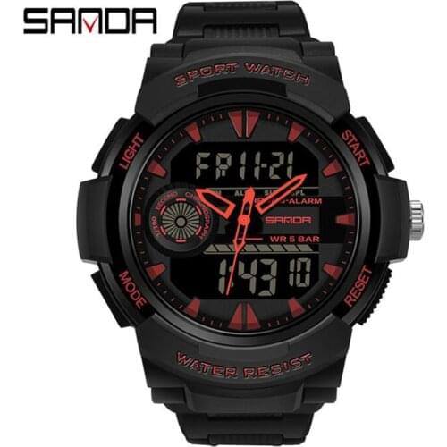 SANDA Men Digital Watches Sports Clock Climbing Hiking Wristwatch Montre Homme 6002 Fitness Wristwatches relogio Masculino