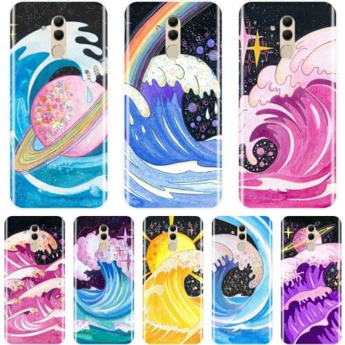 Soft Phone Case For Huawei Mate 9 10 20 Pro Case Silicone Star Waves Aesthetic Back Cover For Huawei Mate 7 8 9 10 20 Lite Case