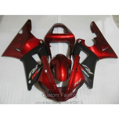 Fairing kit for Yamaha R1 00 01 wine red black fairings set YZF R1 00 01TS04