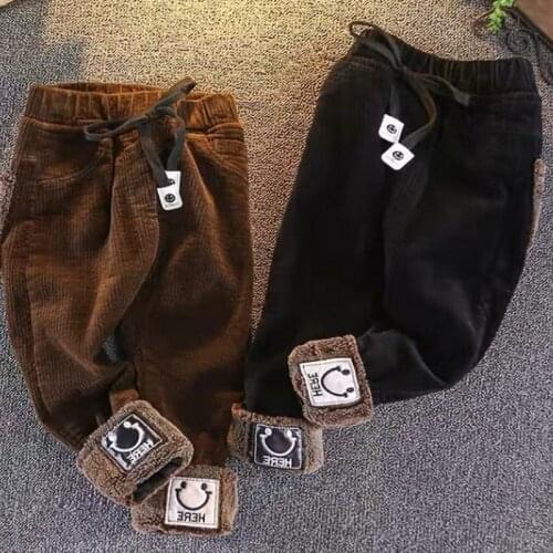 New Winter Pants Boy Baby Fleece Trousers Kids Children Winter Trousers 001