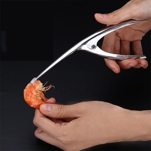 1Pcs shrimp peeler Kitchen seafood gadgets Shelling practical 304 stainless steel Open shrimp machine Peeling pliers Artifact