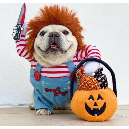 Pet Dog Halloween Clothes Christmas Cosplay Clothing Funny Xmas Dogs Costumes Festival Party Clothing Dog Xmas Outfit For Dogs