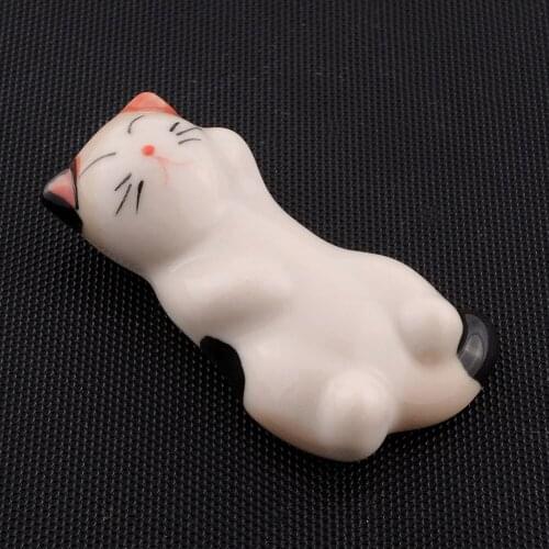 Chopstick Japanese Ceramic Cat Chopsticks Spoon Holders Creative