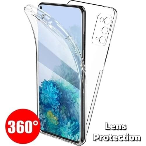 360 Full PC+Silicone Case for OPPO Find X3 Lite Film Double Clear Cover OPPO Find X3 Neo CPH2159 45 Reno5 Lens Protection Bumper