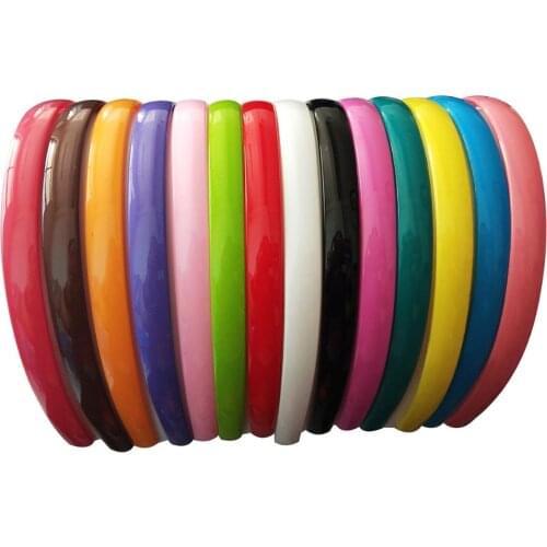 15mm Girls Plastic Headbands Top Quality Bright Color Teeth Women Headband Colorful Hard Children Hair Bands Headbands 1PC